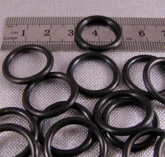 20mm Rubber O-Rings (ID: 15mm) - choose color & quantity