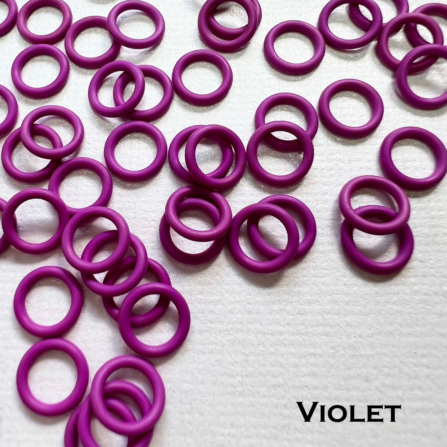 7.4mm Rubber O-Rings (ID: 5mm) - choose color & quantity