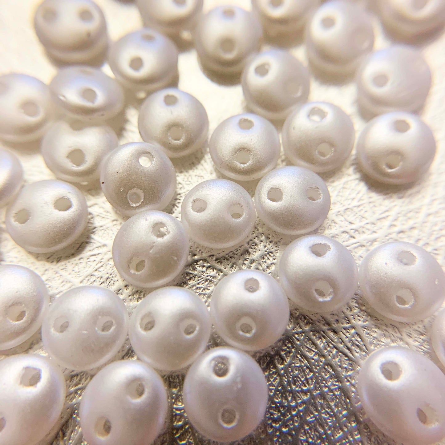 2 Hole Lentil Beads - choose color
