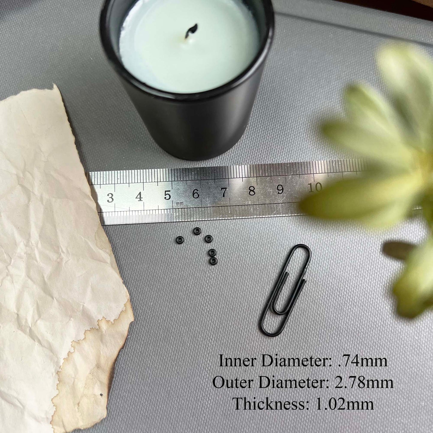 2.78mm Rubber O-Rings EPDM (ID: .74mm) Black