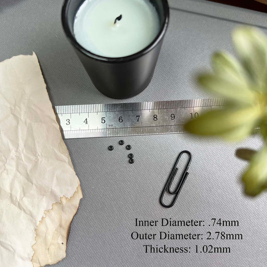 2.78mm Rubber O-Rings EPDM (ID: .74mm) Black