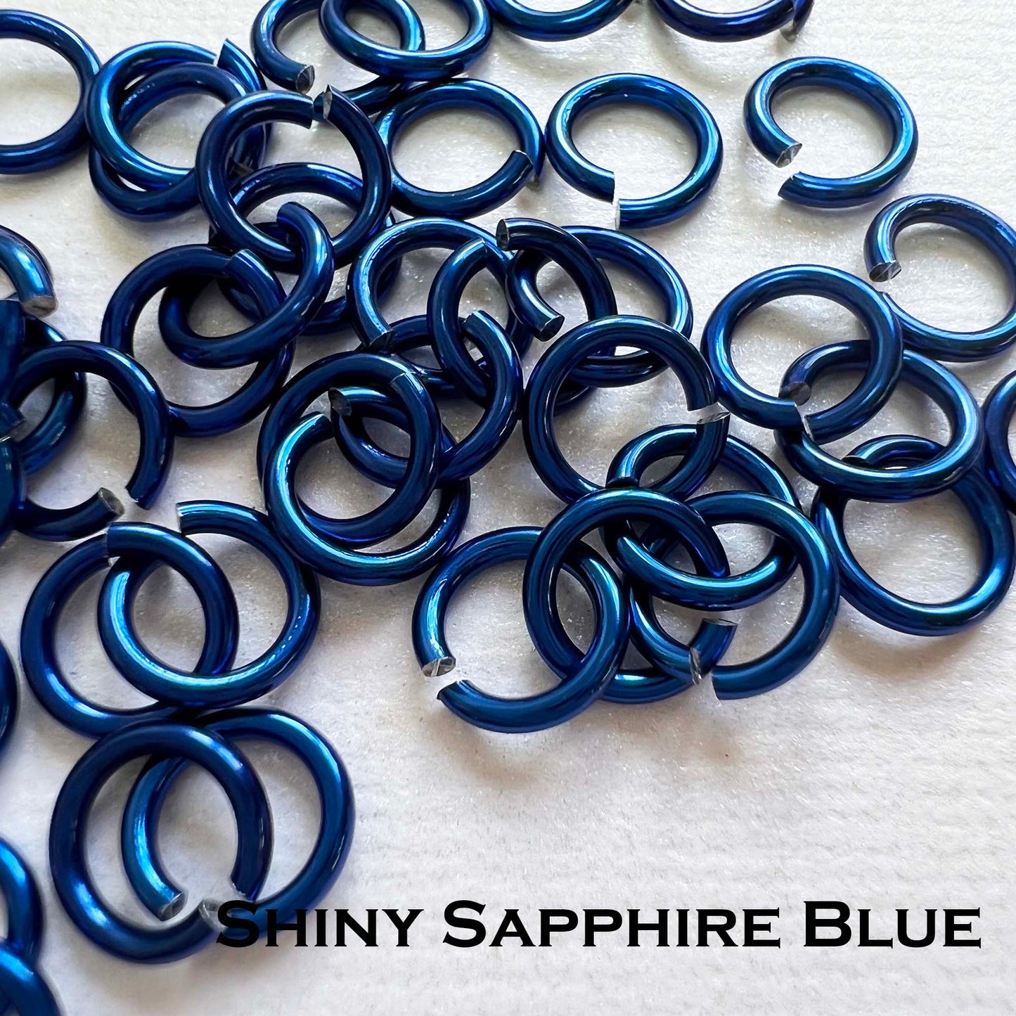 Jump Rings AA SHINY 18G 1/4" (SWG) ID: 6.7mm - Choose color & quantity