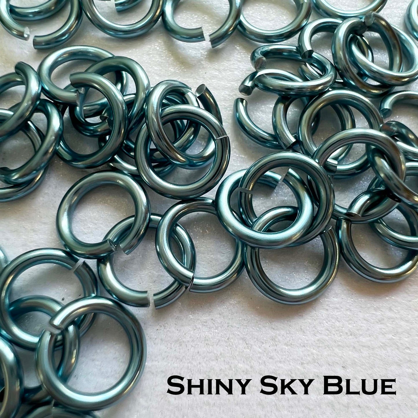 18g 1/4" Jump Rings Shiny (SWG) ID: 6.7mm - Choose color & quantity