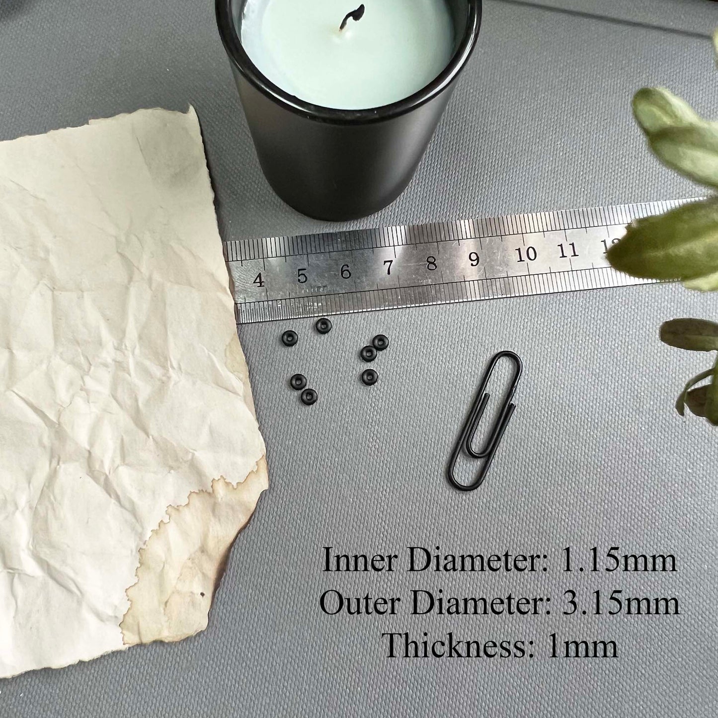 3.15mm Rubber O-Rings EPDM (ID: 1.15mm) Black