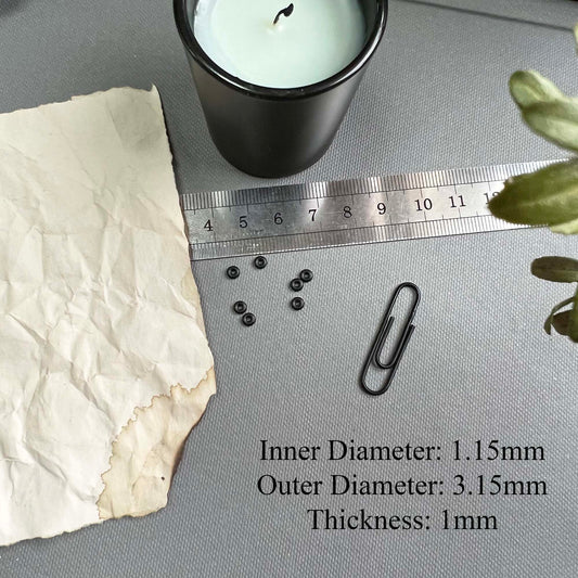 3.15mm Rubber O-Rings EPDM (ID: 1.15mm) Black