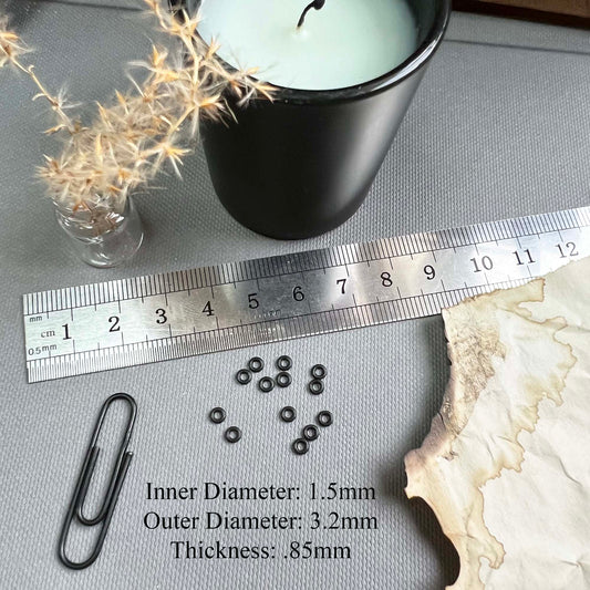 3.2mm Rubber O-Rings EPDM (ID: .85mm) Black