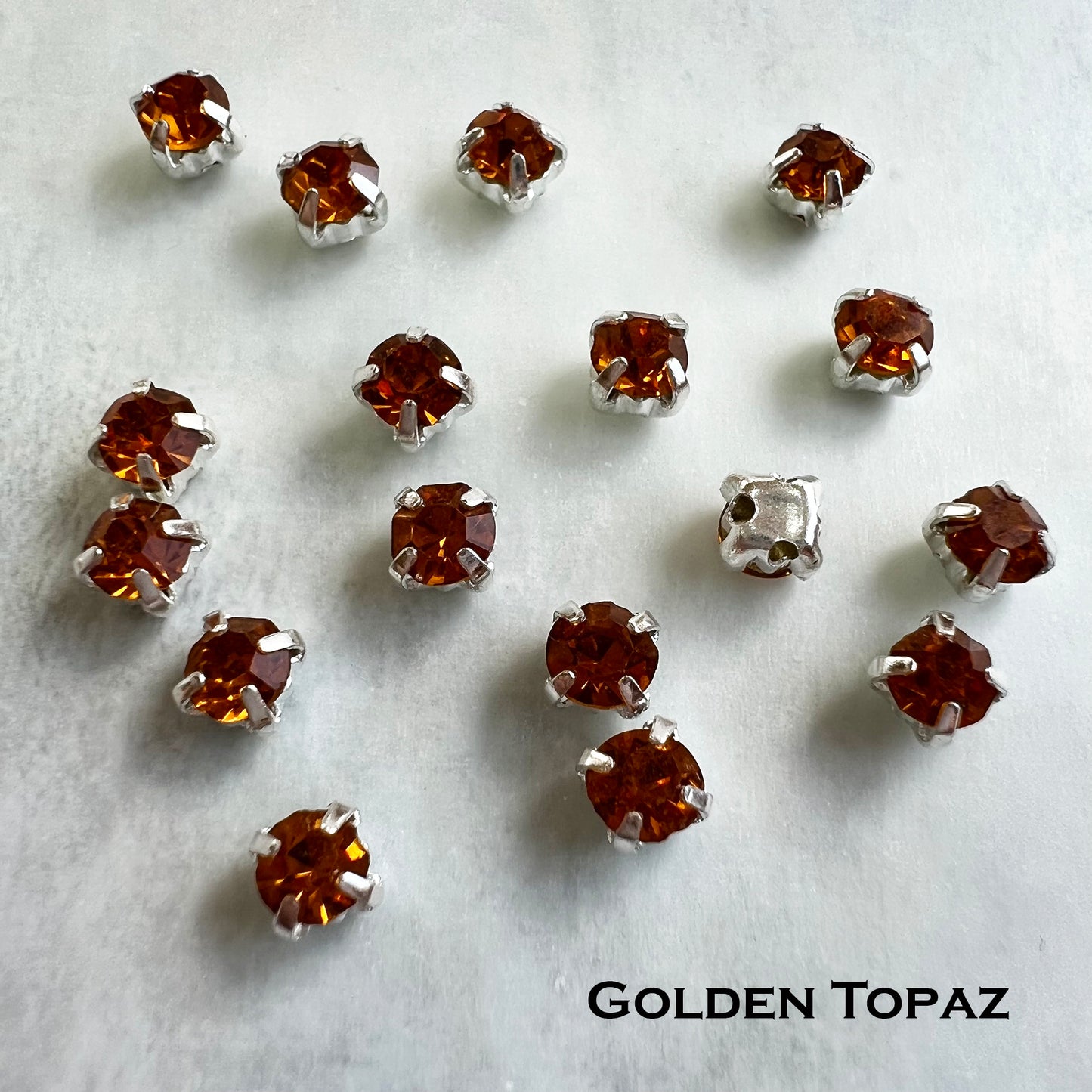 Glass Chaton Montee 16ss (3.8-4mm) - choose color & quantity