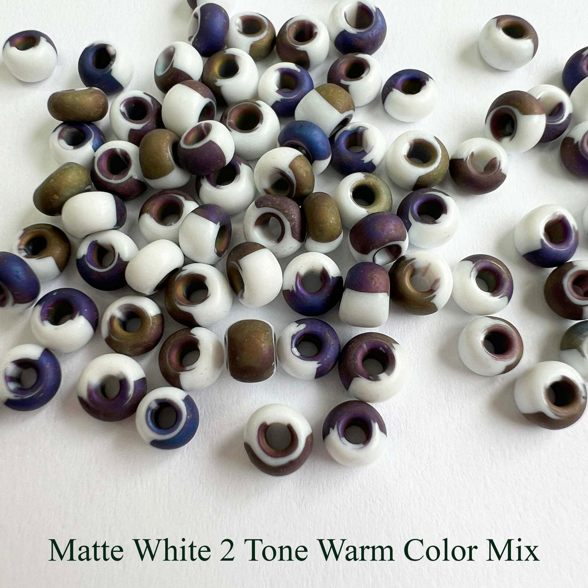 Striped Seed Beads 6/0 Double Stripe and 2 Tone 20gm Choose Color