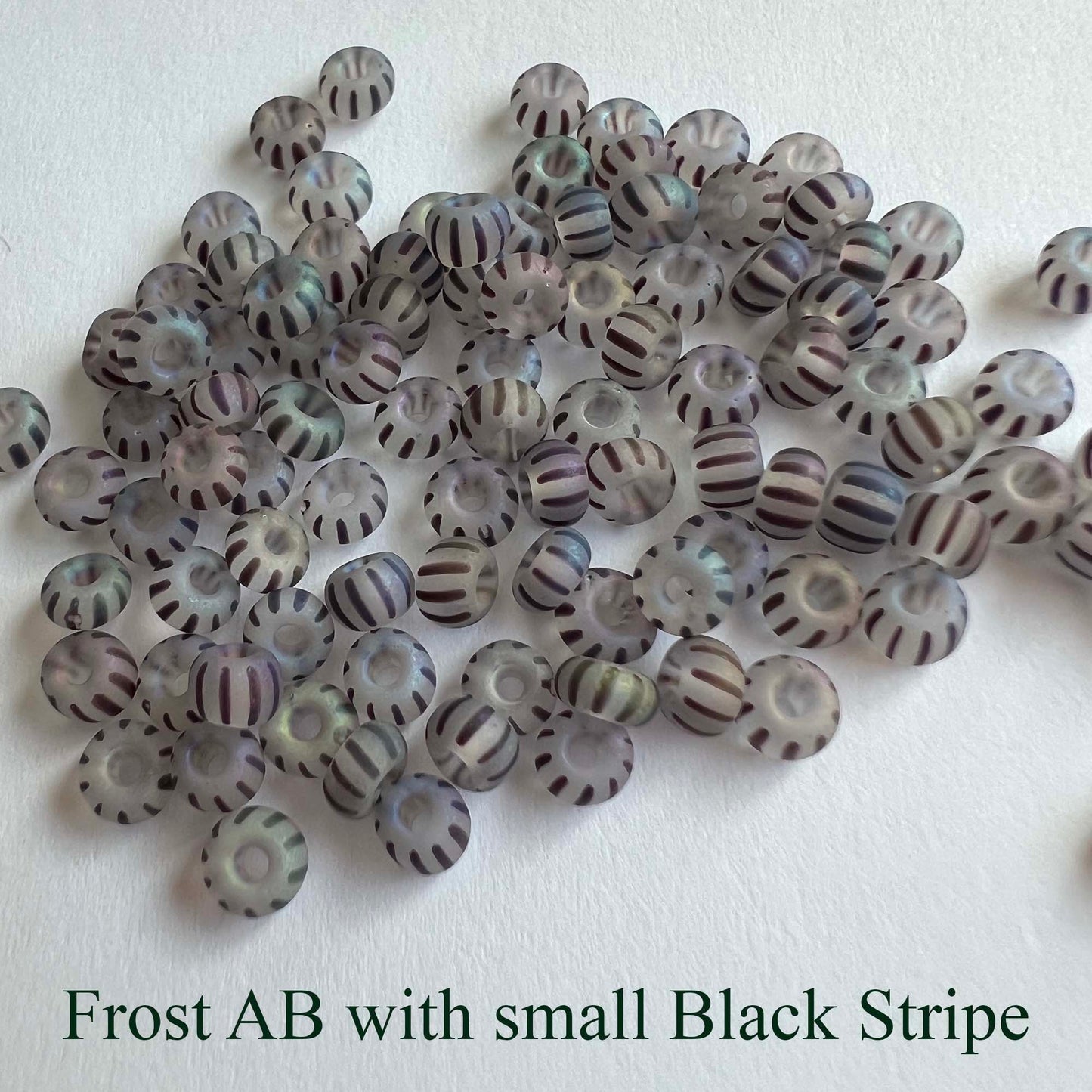 Striped Seed Beads 6/0 Small Stripe 20g Bag choose color
