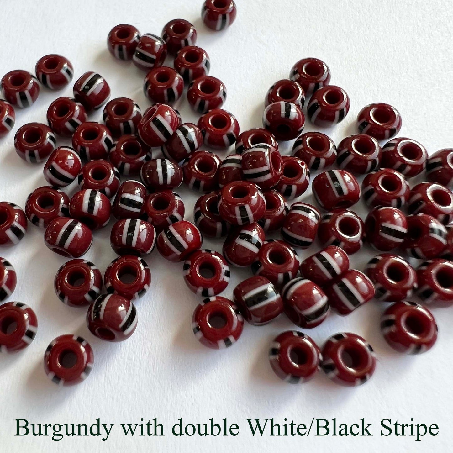 Striped Seed Beads 6/0 Double Stripe and 2 Tone 20gm Choose Color