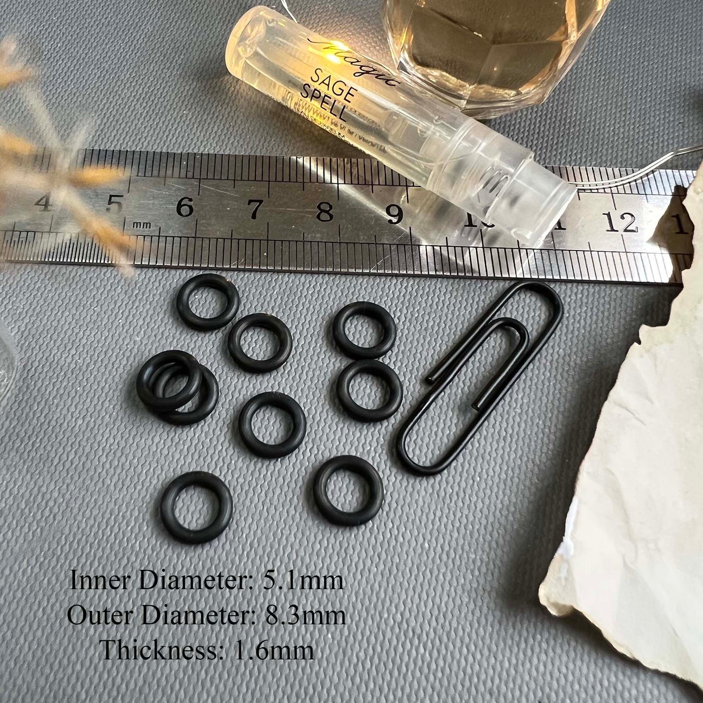 8.3mm O-Rings (ID: 5.1mm) - choose color & quantity