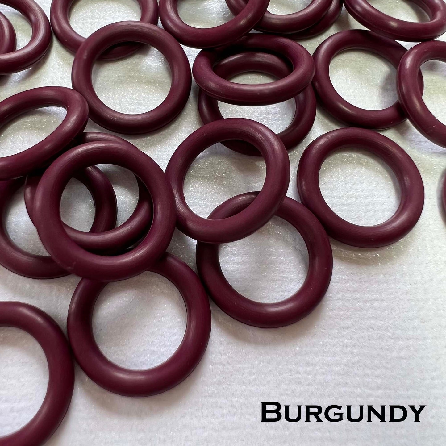 15mm Rubber O-Rings (ID: 10mm) - choose color & quantity