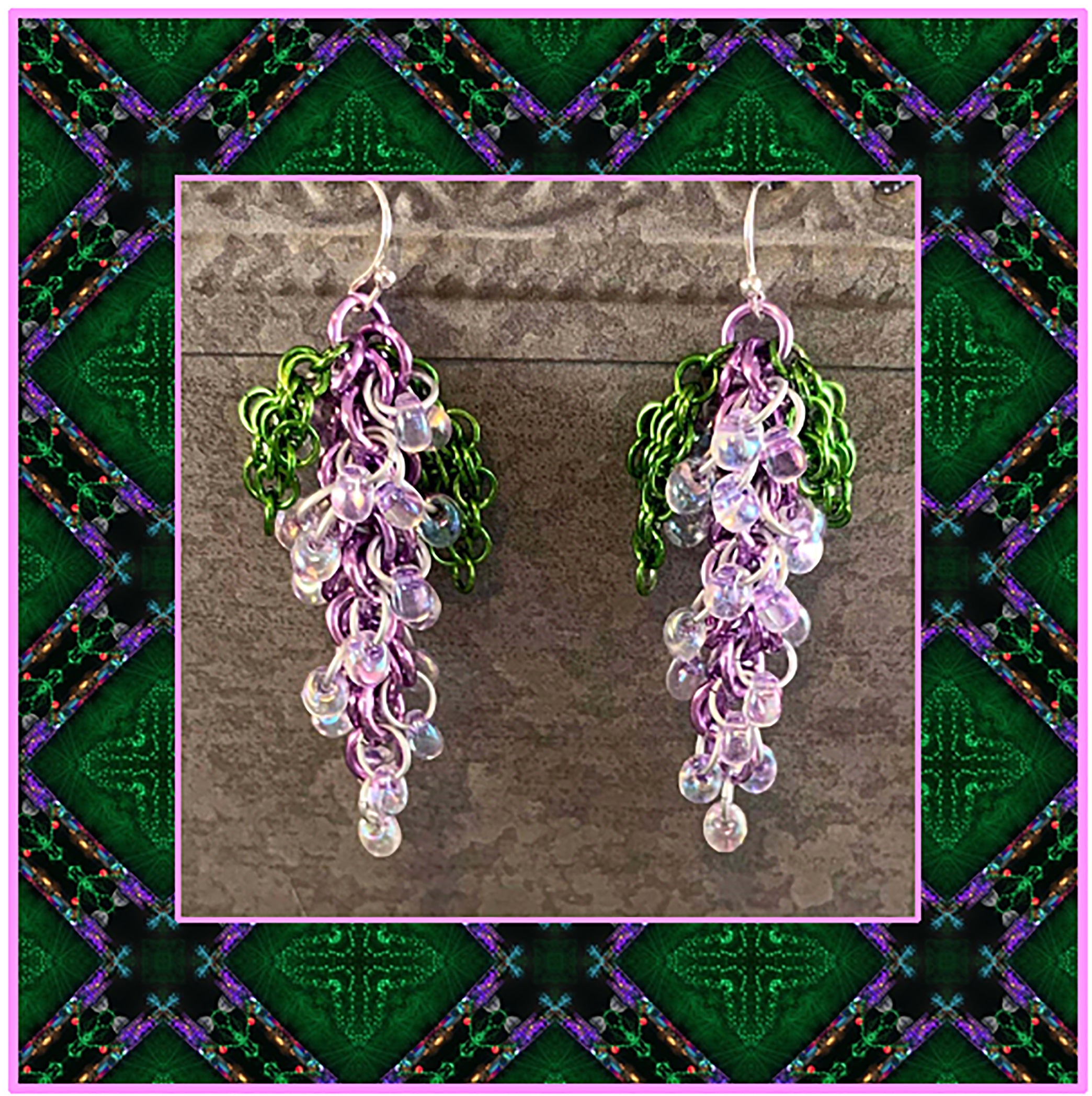 All Locked Up Wisteria Earrings – Bead Me A Story