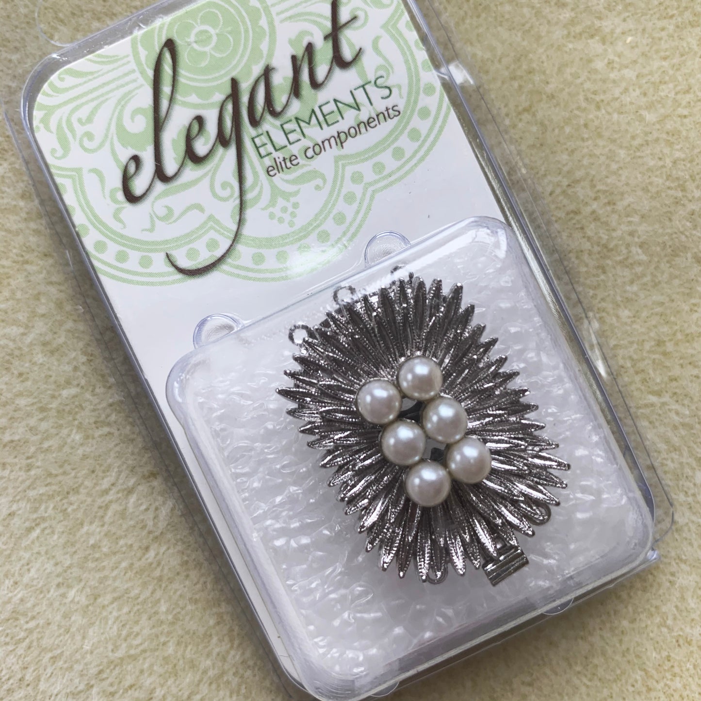 German Clasp Rhodium Plated Box Style - 3 Hole