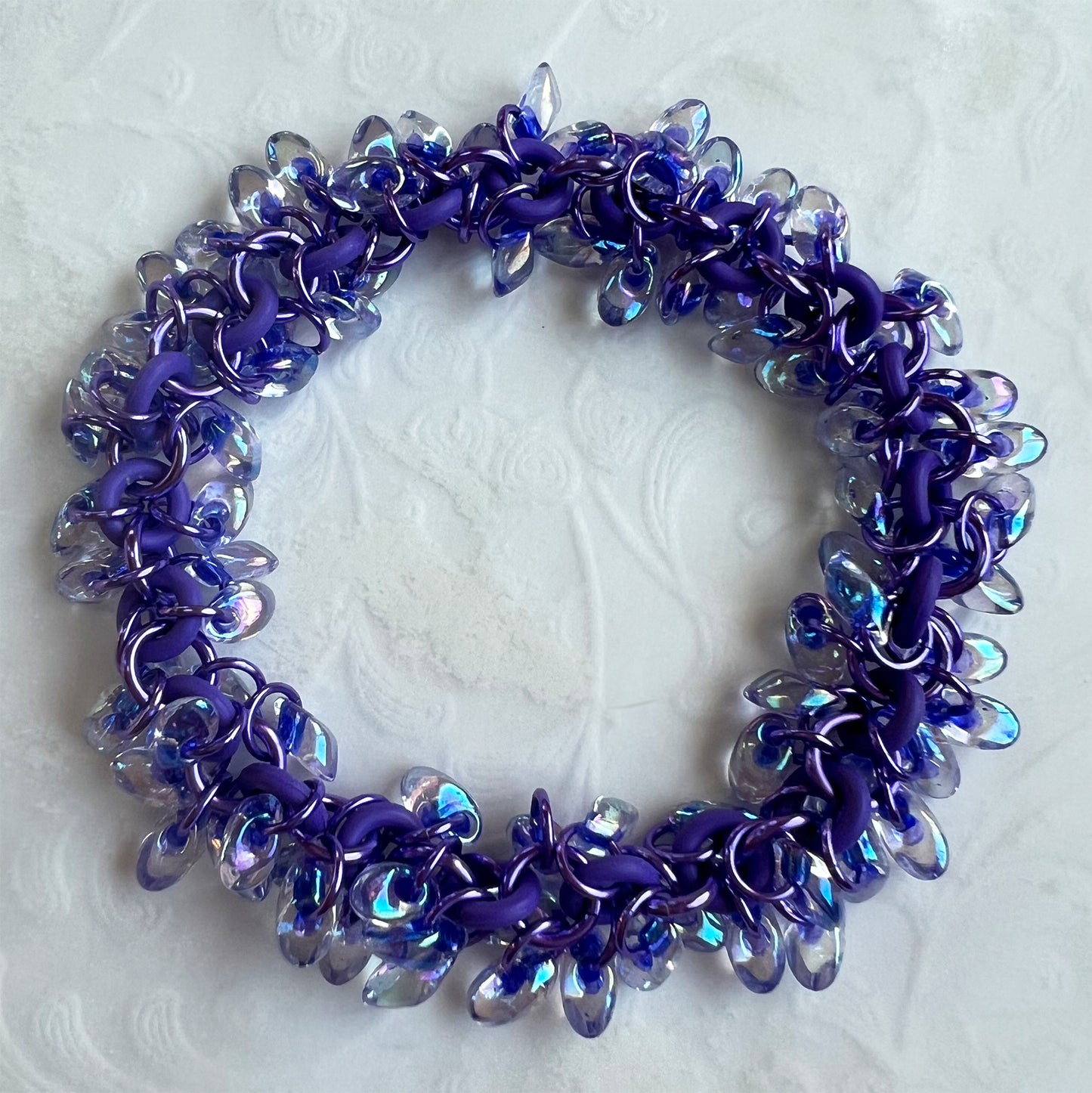 Shaggy Long Magatama Stretch Bracelet Kit with FREE Video  Purple-licious Grape Lavender Lnd AB