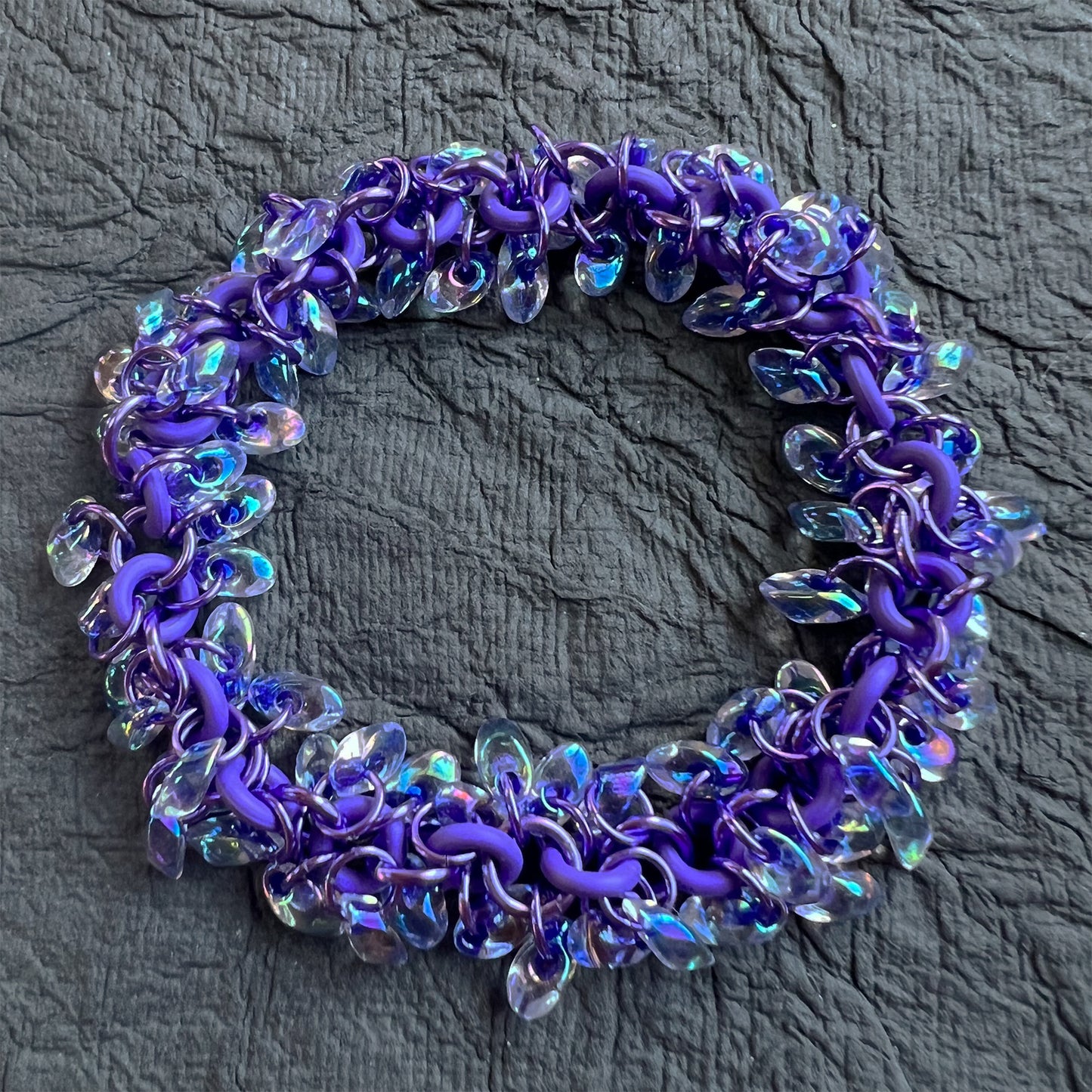 Shaggy Long Magatama Stretch Bracelet Kit with FREE Video  Purple-licious Grape Lavender Lnd AB