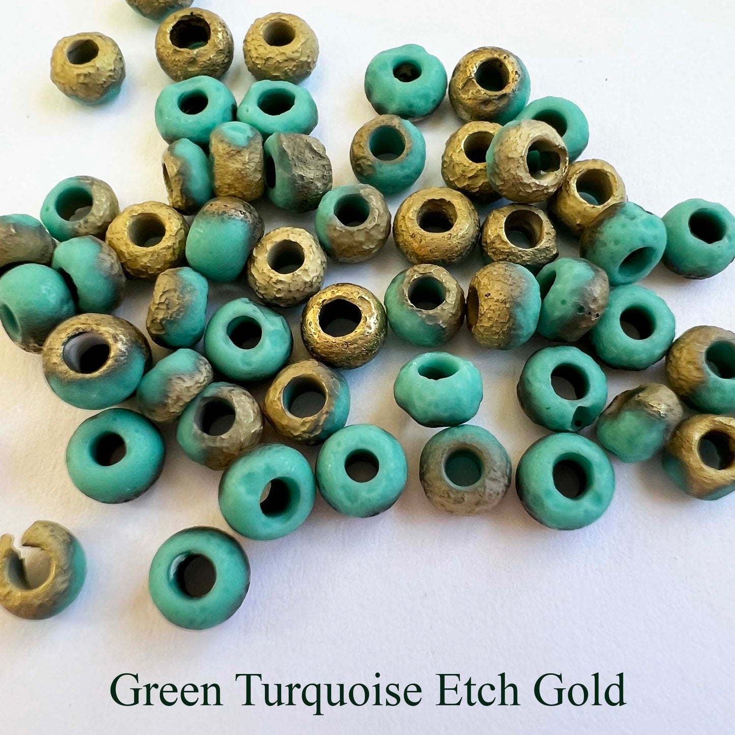 Etched Finish Czech Beads 6/0 choose color