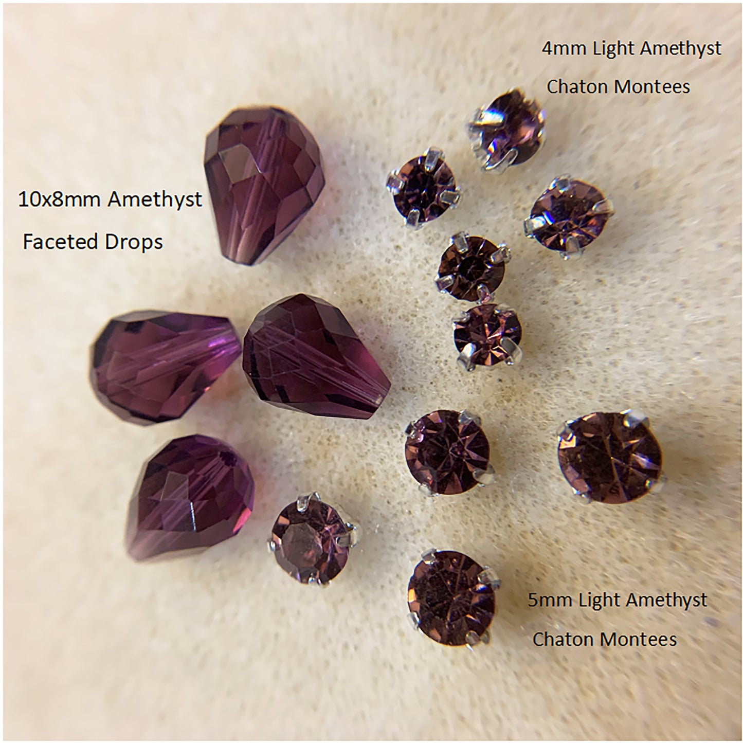 Faceted Drop Beads Glass 10x8mm for Earrings (Pkg of 6)