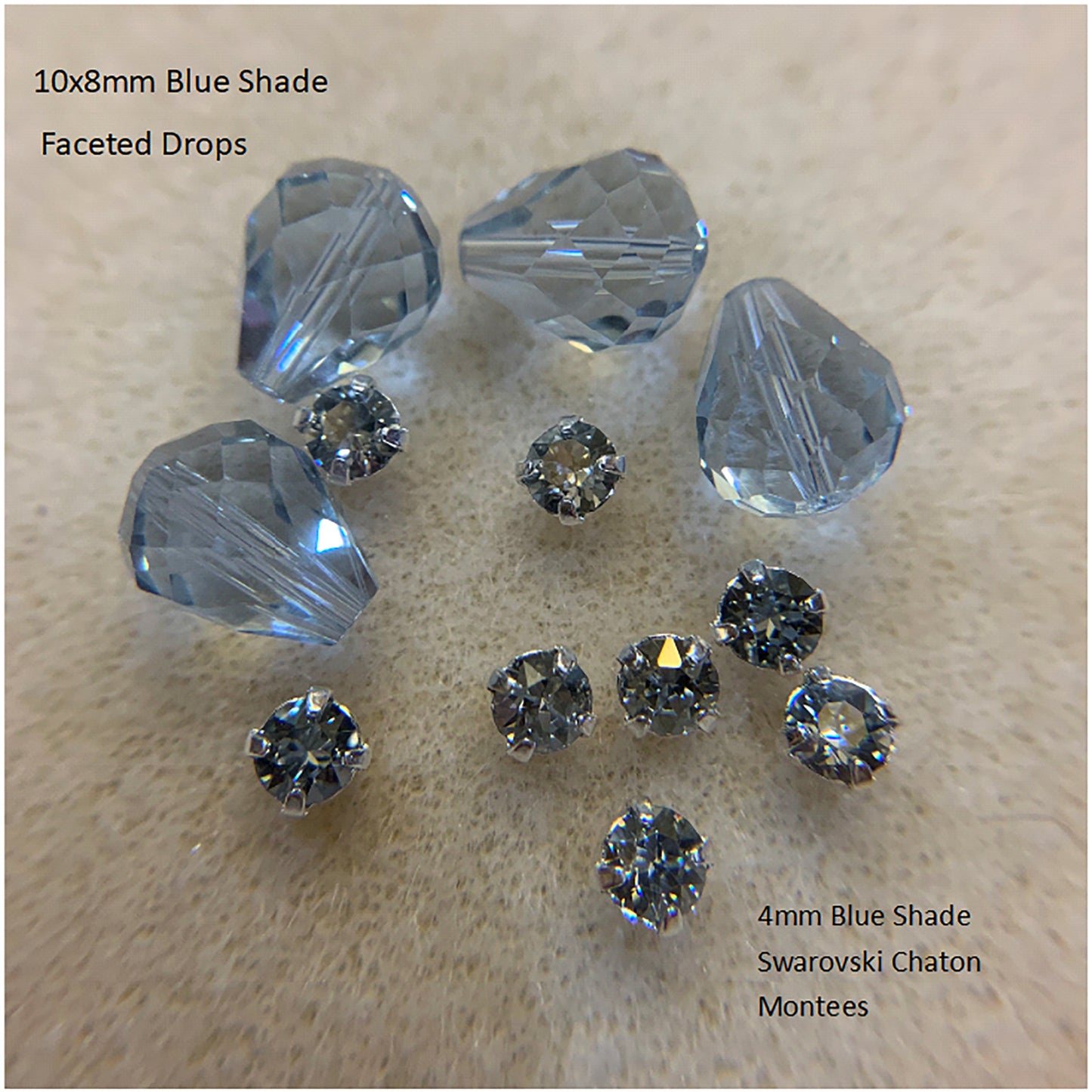Faceted Drop Beads Glass 10x8mm for Earrings (Pkg of 6)