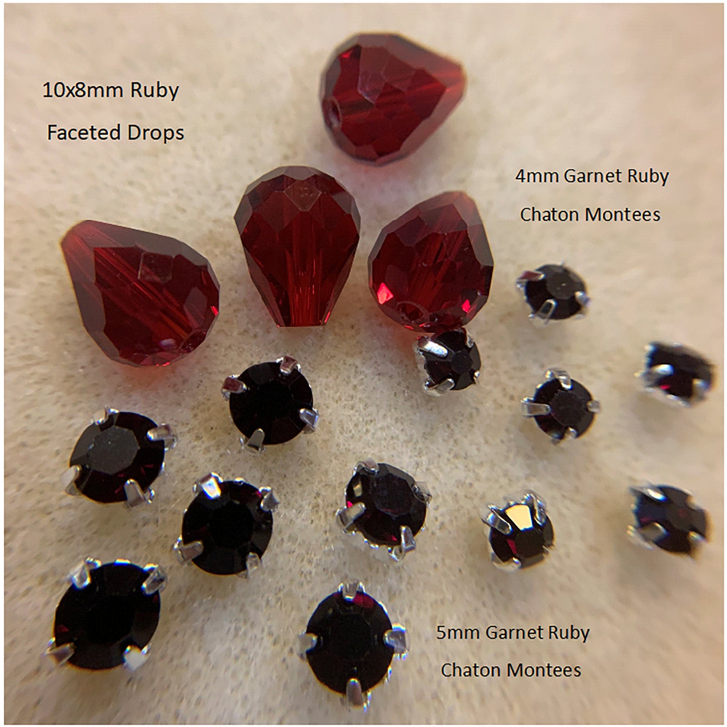 Faceted Drop Beads Glass 10x8mm for Earrings (Pkg of 6)