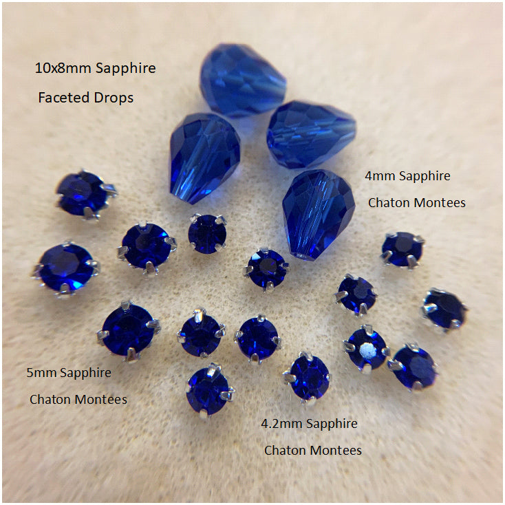 Faceted Drop Beads Glass 10x8mm for Earrings (Pkg of 6)