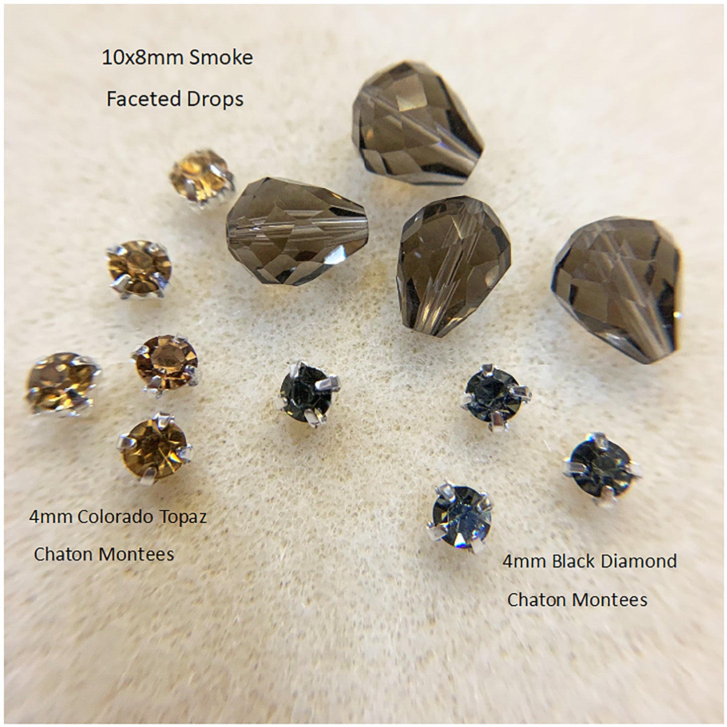 Faceted Drop Beads Glass 10x8mm for Earrings (Pkg of 6)