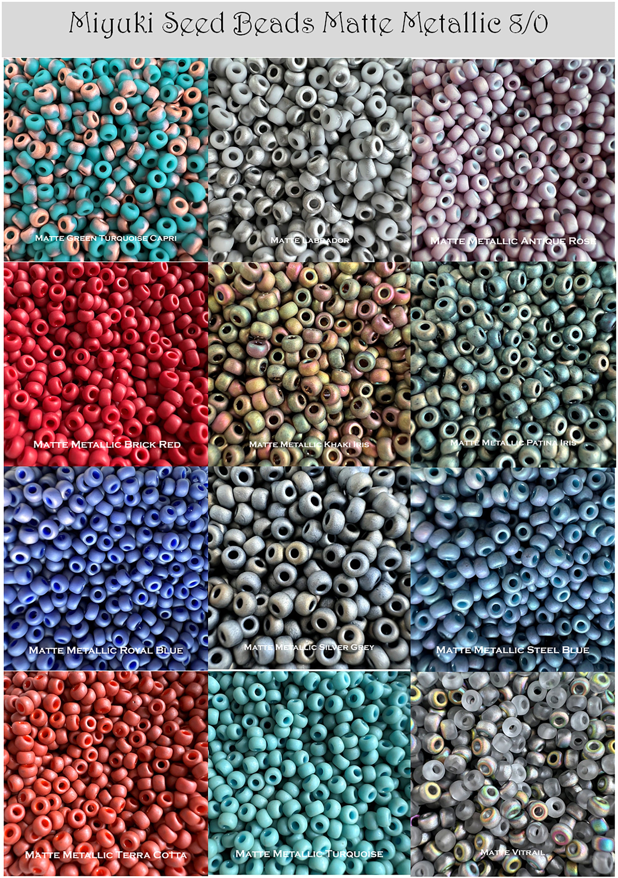 Toho Round Seed Beads 8/0 #29AF 'Silver Lined Frosted Black Diamond' 8 Gram Tube