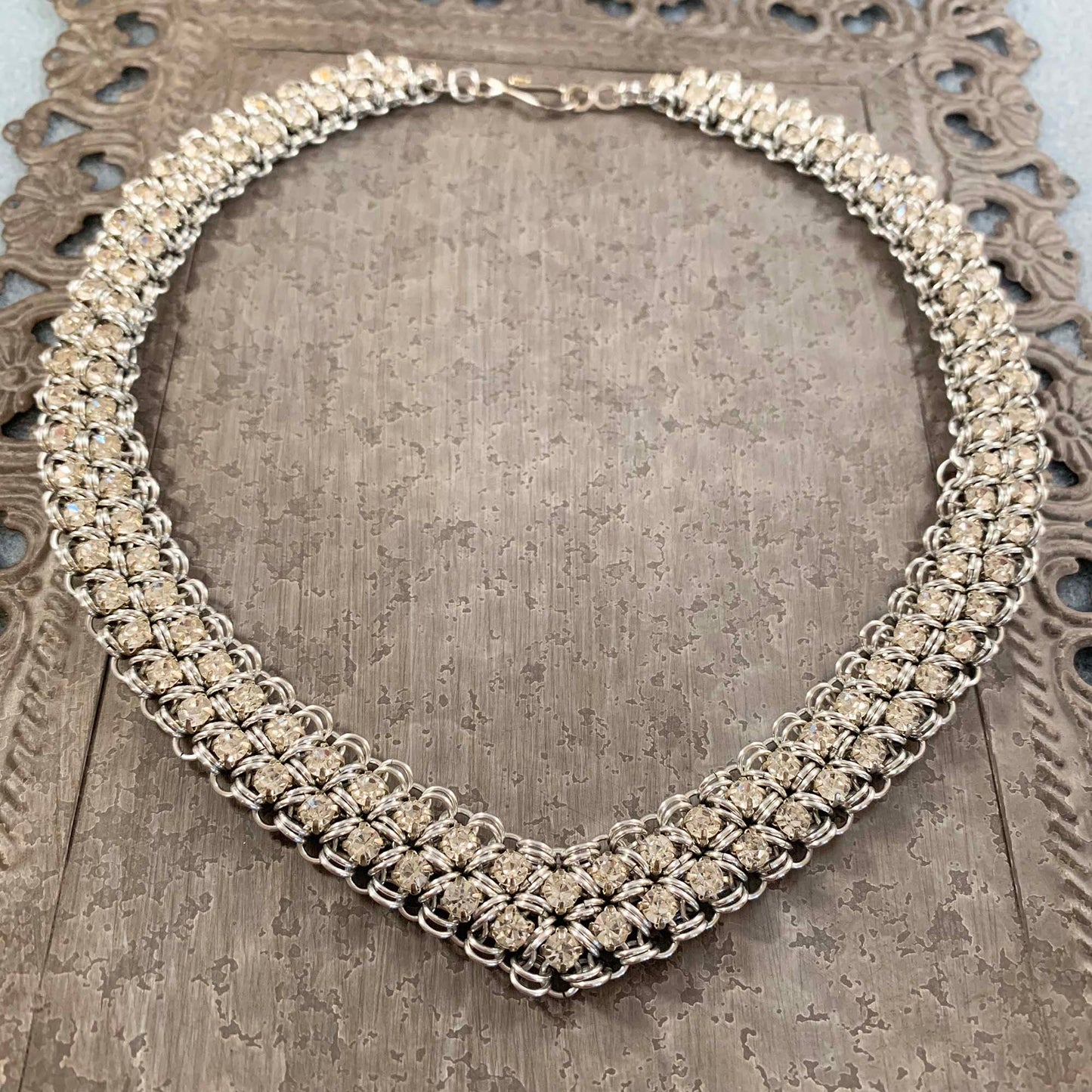 Rhinestone Princess Necklace Kit & Video Class - Silver & Crystal