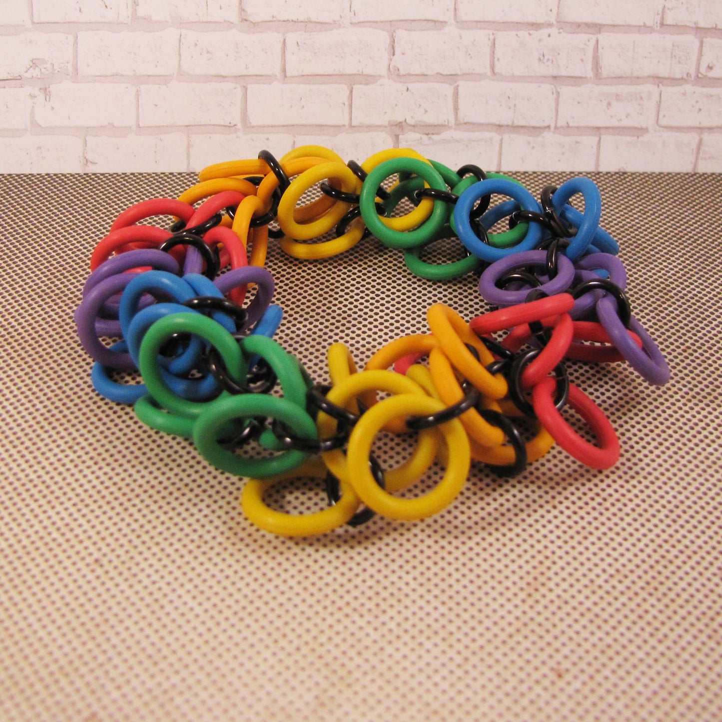 15mm Rubber O-Rings Rainbow Hand Picked Mix (ID: 10mm) 6 Color Rainbow Mix