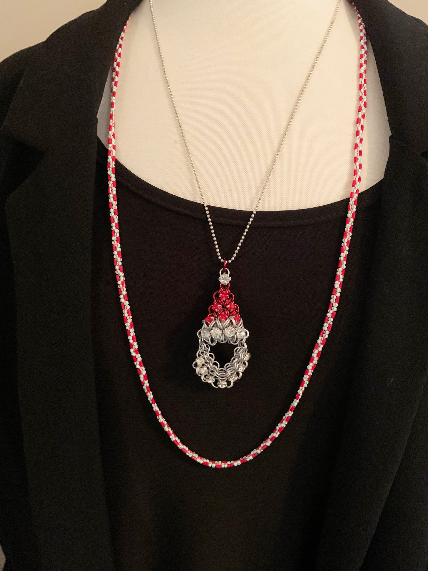 Puffy Rhinestone Santa Pendant Kit