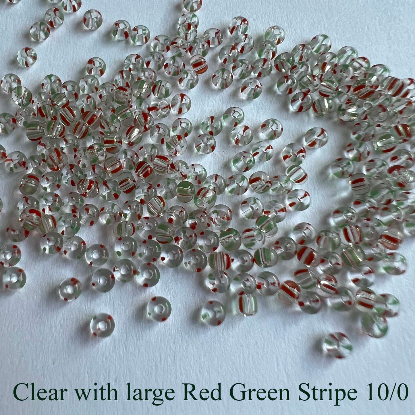 Striped Seed Beads Sizes 10 and 11