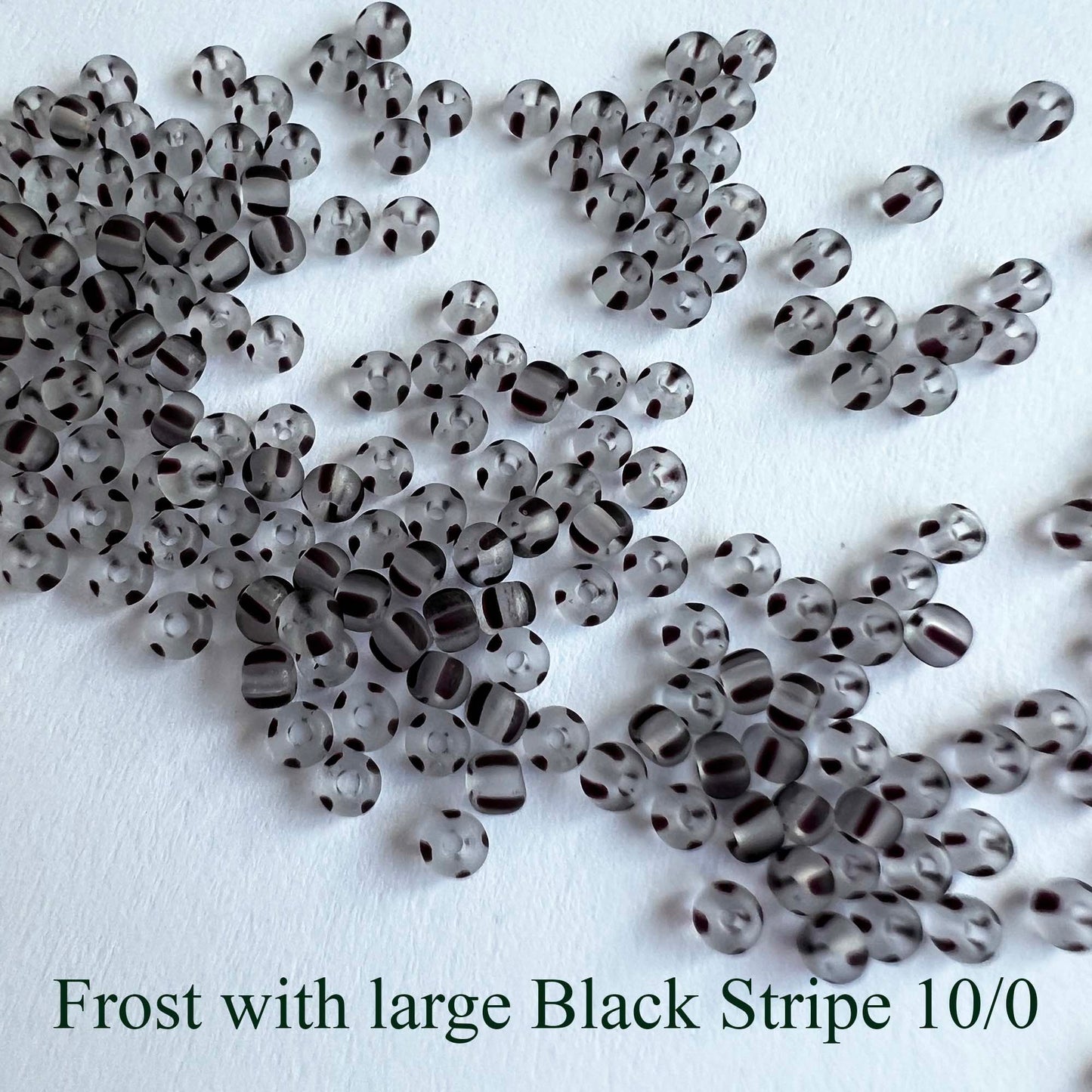 Striped Seed Beads Sizes 10 and 11