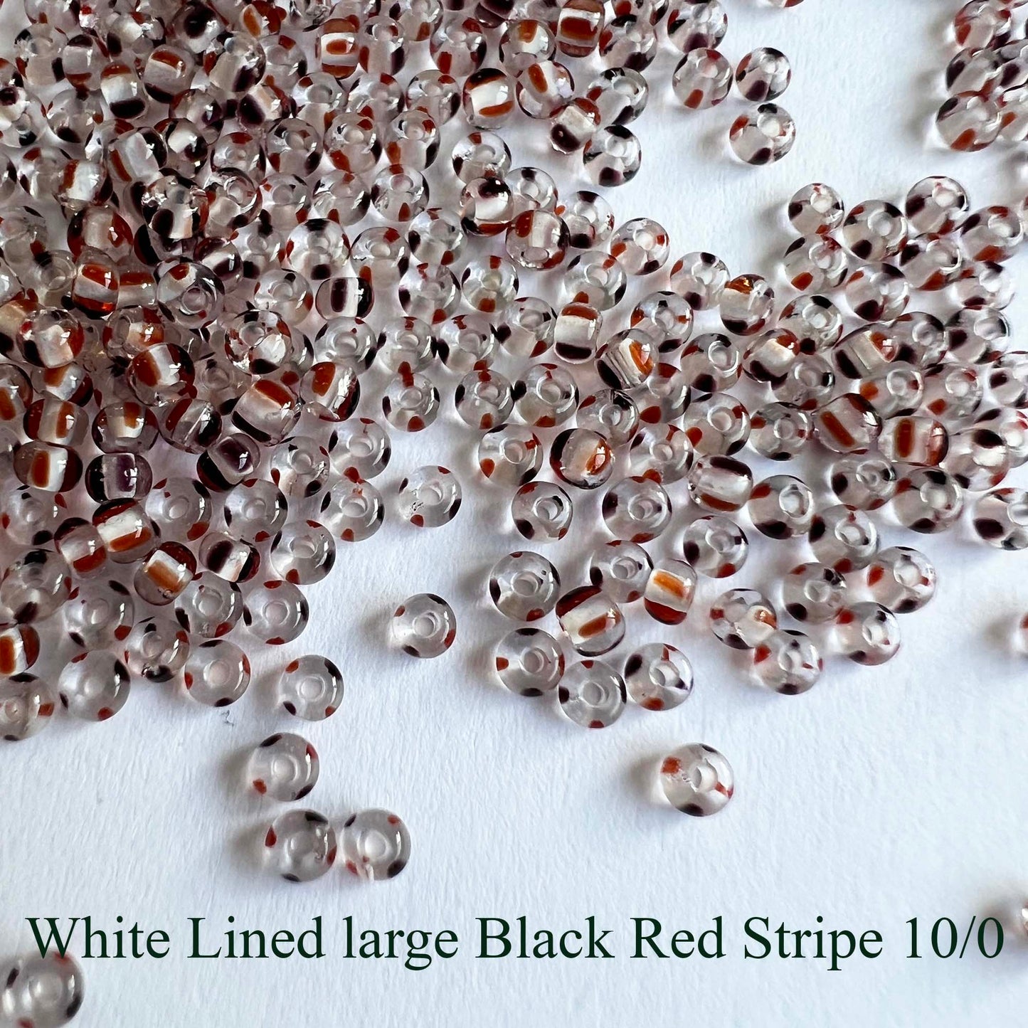 Striped Seed Beads Sizes 10 and 11