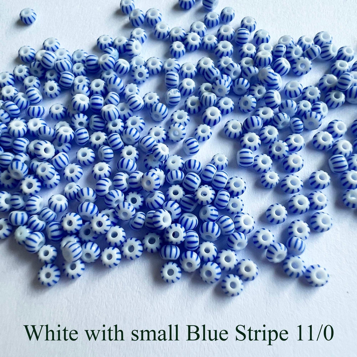 Striped Seed Beads Sizes 10 and 11