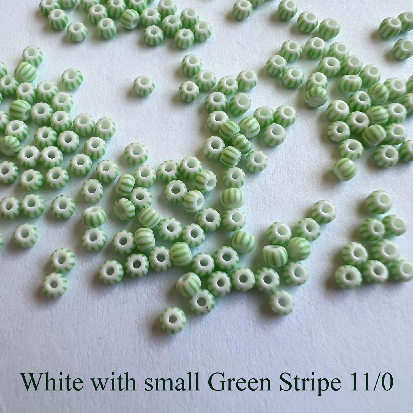 Striped Seed Beads Sizes 10 and 11