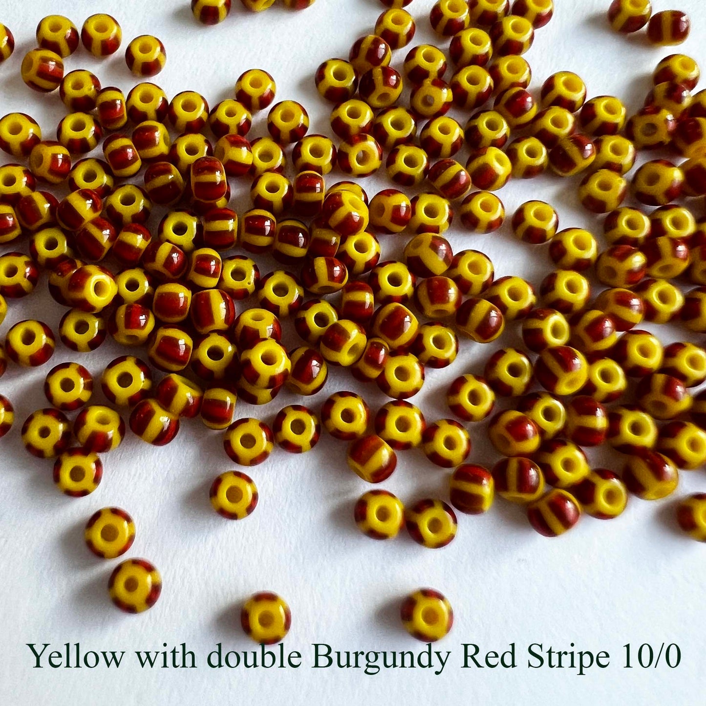 Striped Seed Beads Sizes 10 and 11