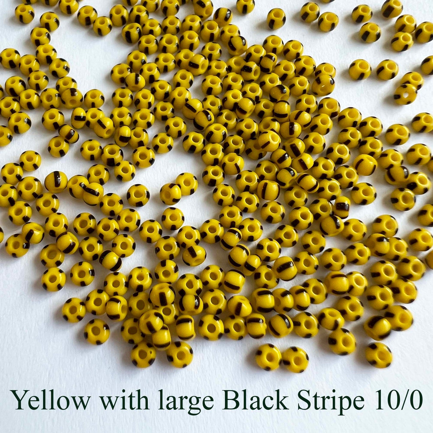 Striped Seed Beads Sizes 10 and 11