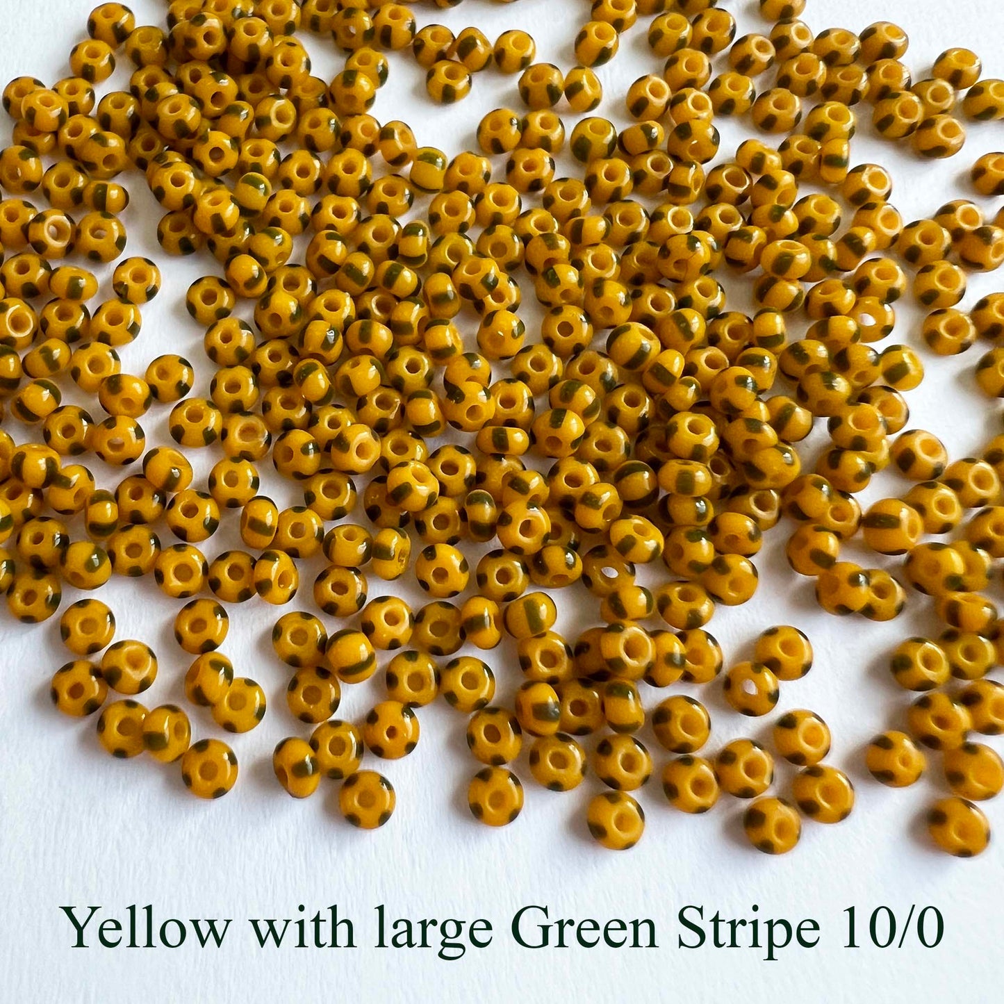 Striped Seed Beads Sizes 10 and 11