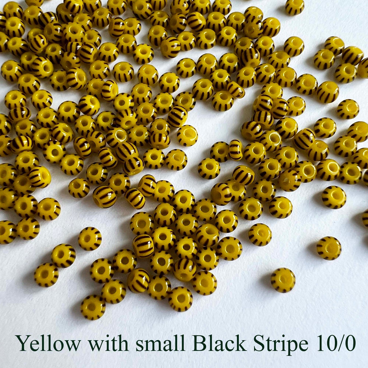 Striped Seed Beads Sizes 10 and 11