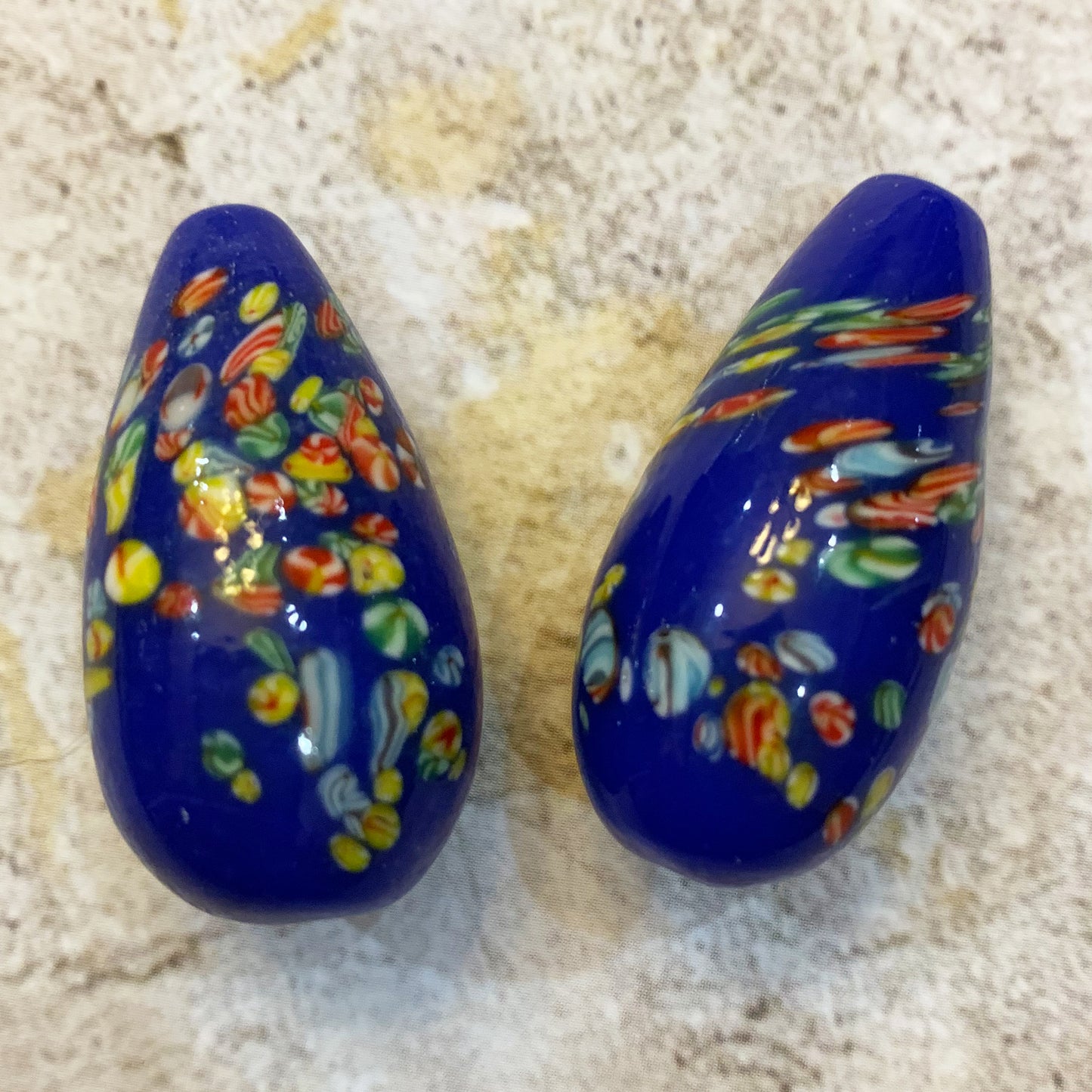 Large Vintage Glass Drops (Pkg of 2)