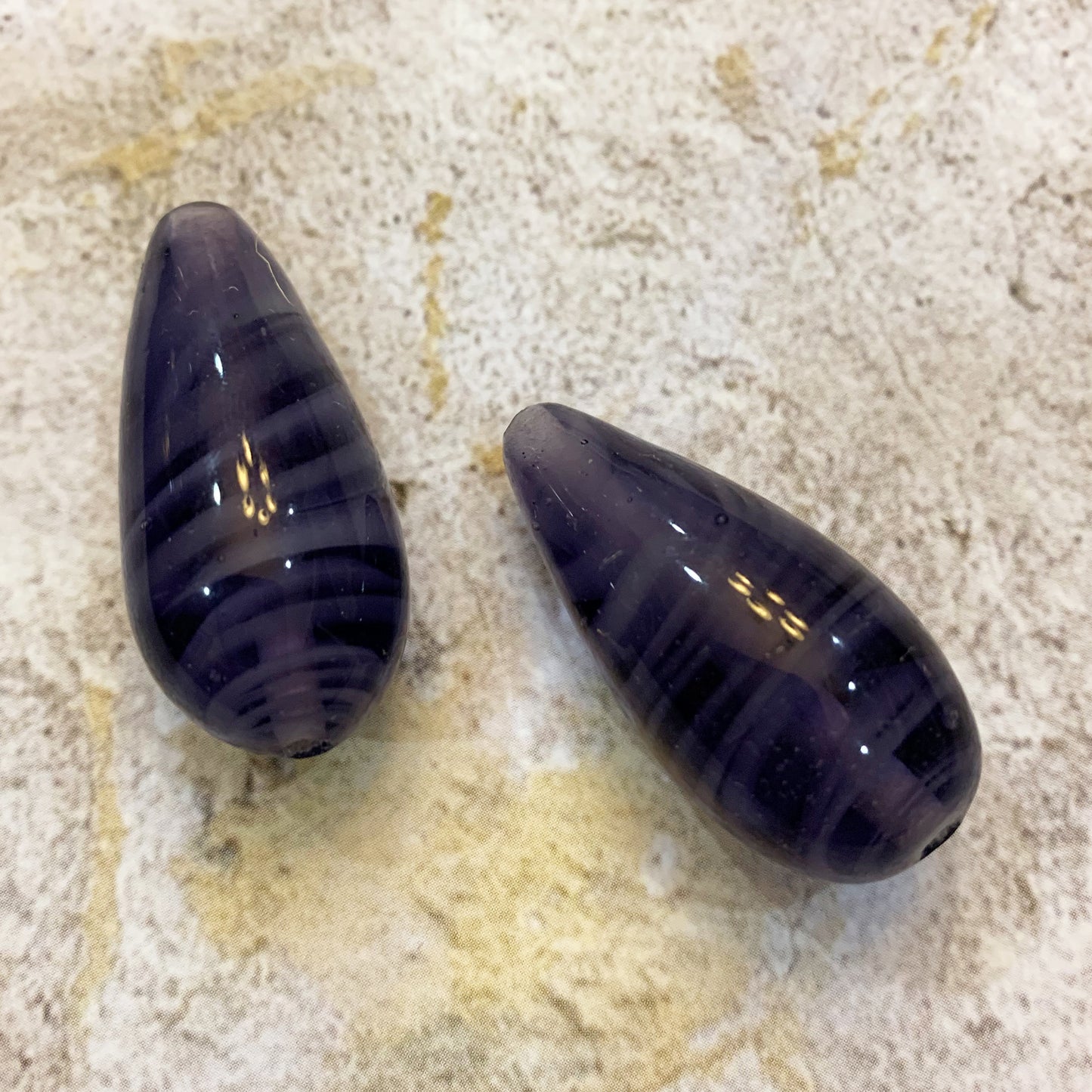 Large Vintage Glass Drops (Pkg of 2)