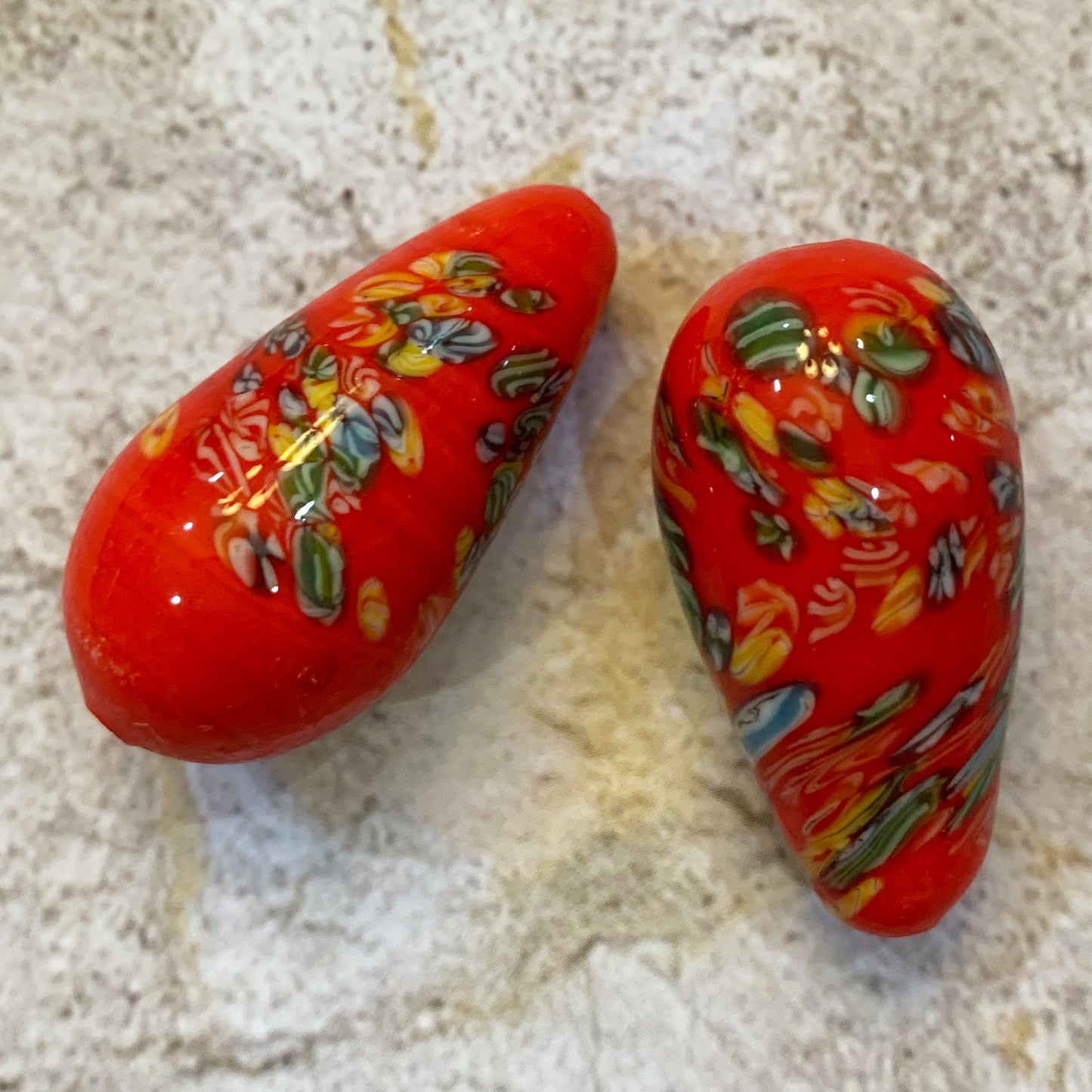 Large Vintage Glass Drops (Pkg of 2)