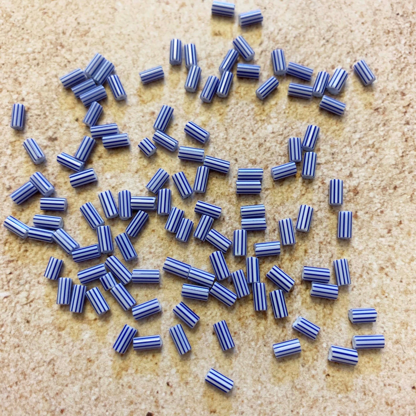 Striped Czech Bugle Beads - choose color