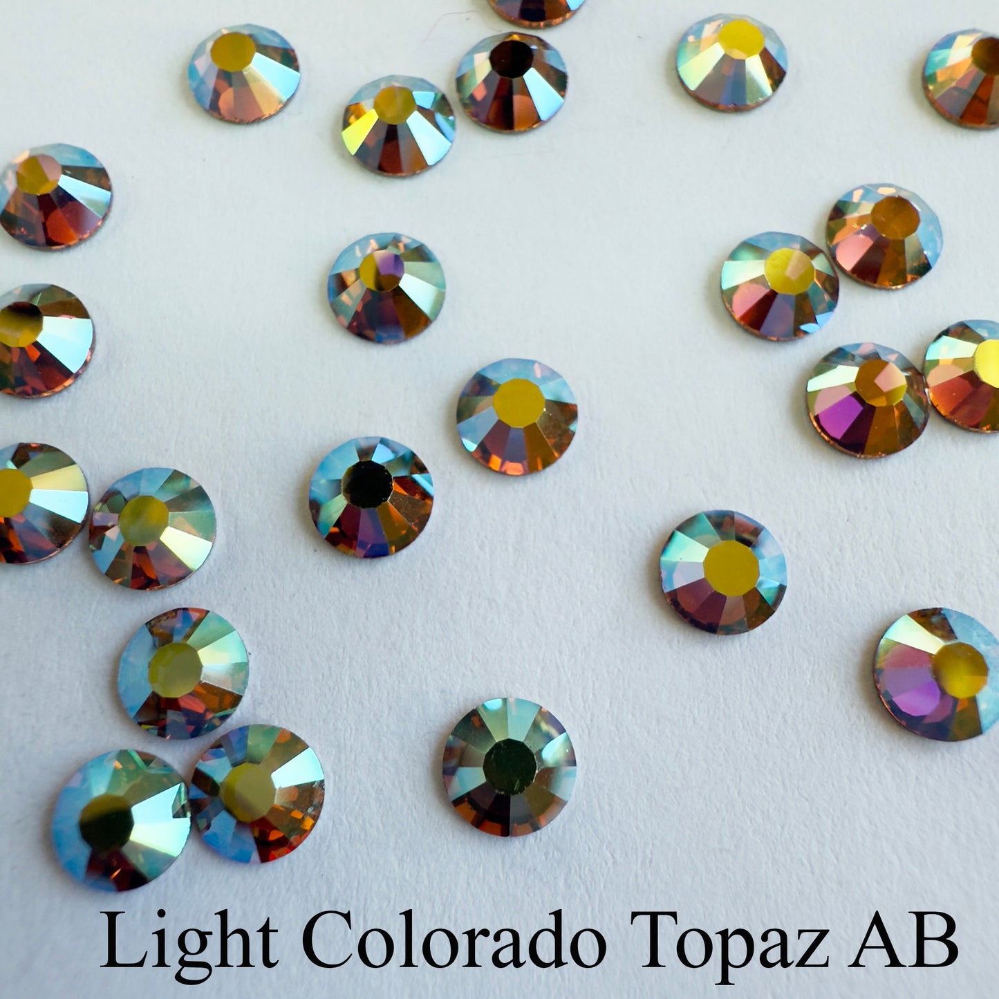 Set your own Preciosa Rose Montees AB Colors 16ss (3.8-4mm) - Pkg of 25 settings + 25 flat back Preciosa Rhinestones