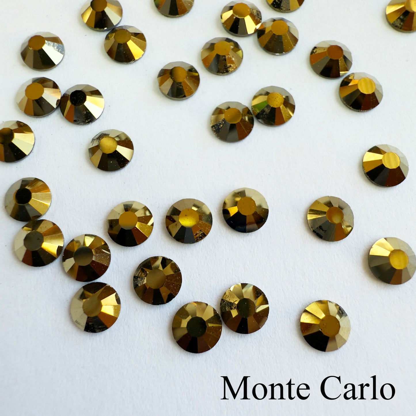 Set your own Preciosa Rose Montees Non AB Colors 16ss (3.8-4mm) - Pkg of 25 settings + 25 flat back Preciosa Rhinestones