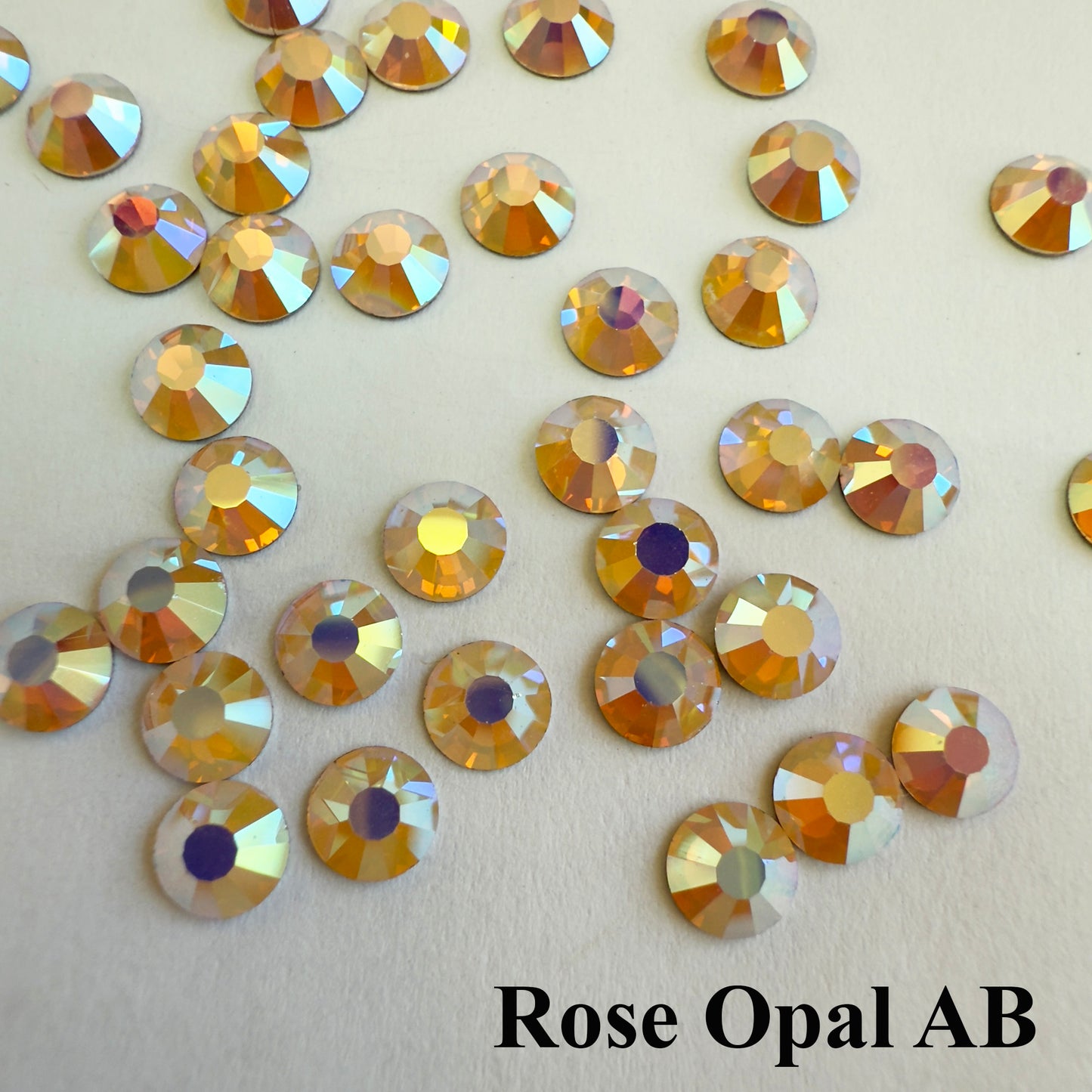 Set your own Preciosa Rose Montees AB Colors 16ss (3.8-4mm) - Pkg of 25 settings + 25 flat back Preciosa Rhinestones