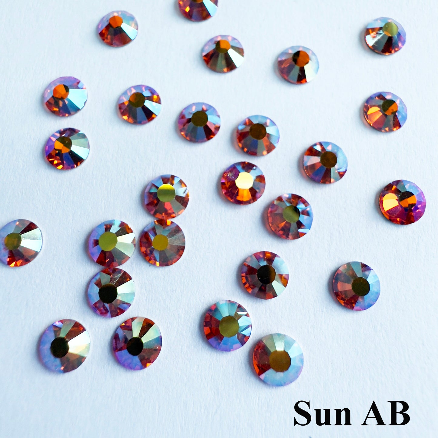 Set your own Preciosa Rose Montees AB Colors 16ss (3.8-4mm) - Pkg of 25 settings + 25 flat back Preciosa Rhinestones