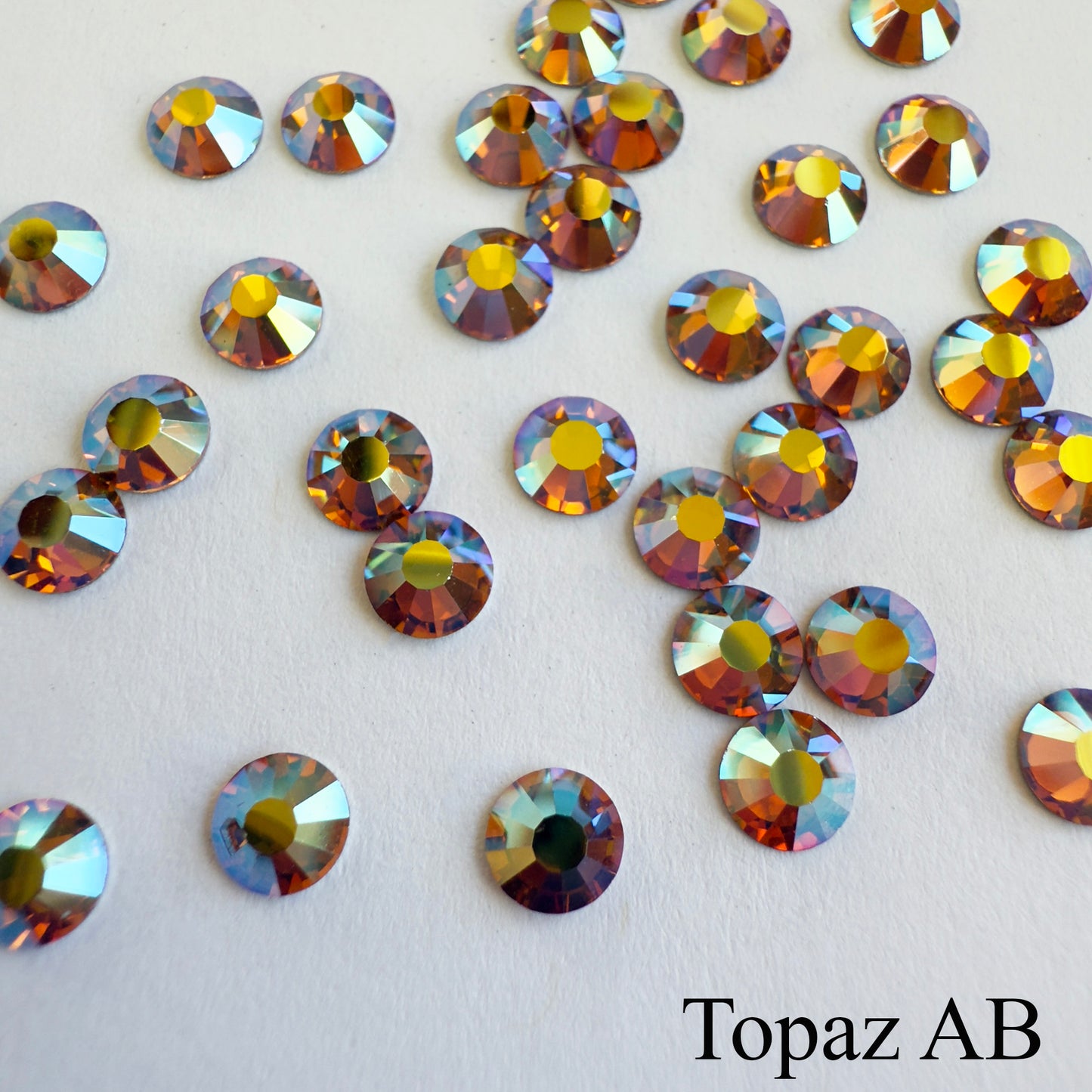 Set your own Preciosa Rose Montees AB Colors 16ss (3.8-4mm) - Pkg of 25 settings + 25 flat back Preciosa Rhinestones
