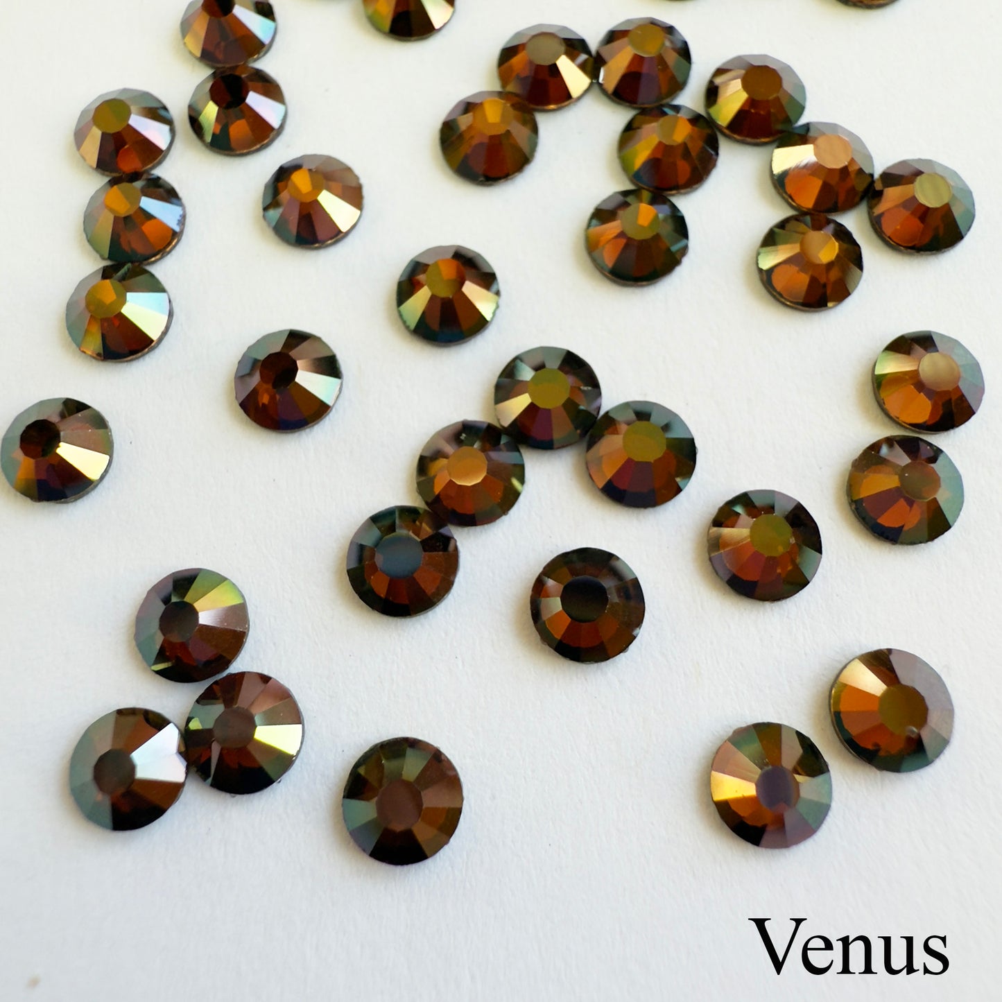 Set your own Preciosa Rose Montees Non AB Colors 16ss (3.8-4mm) - Pkg of 25 settings + 25 flat back Preciosa Rhinestones