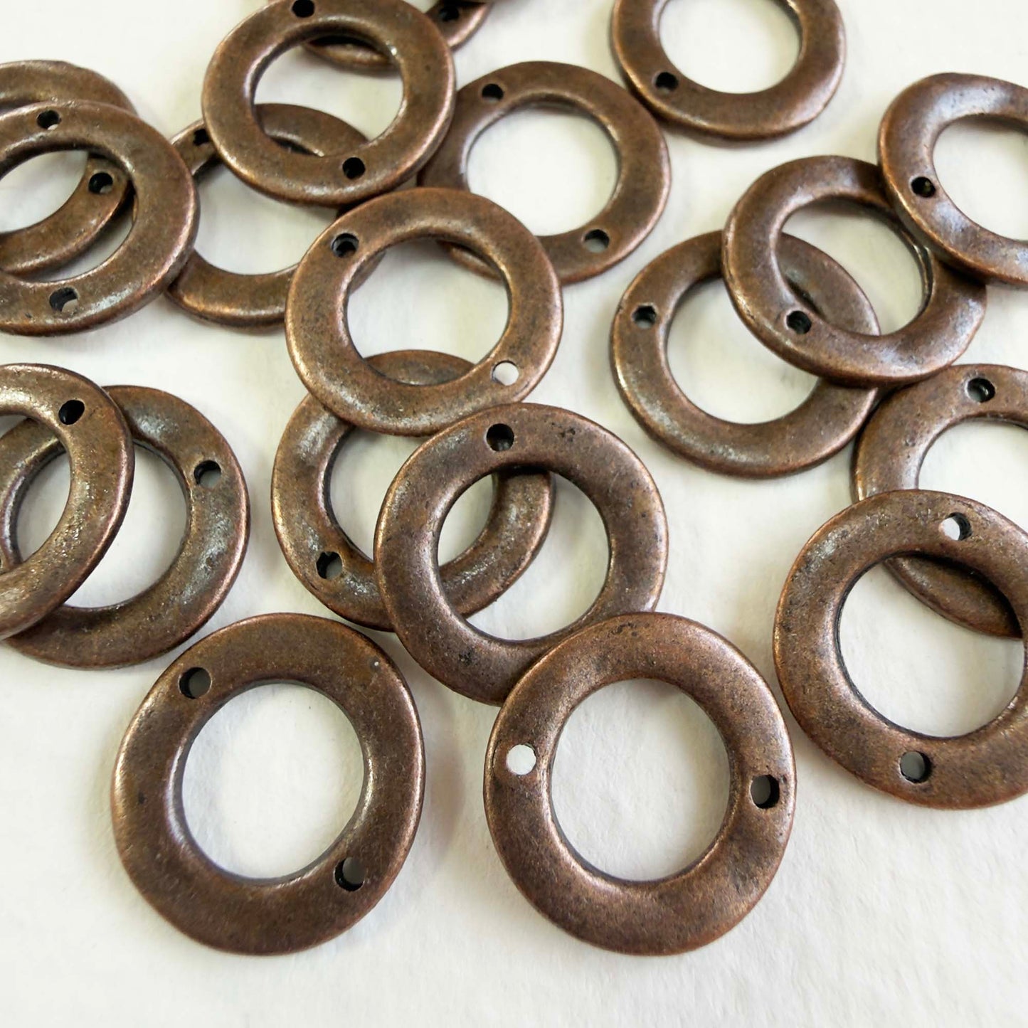 Pewter Donut Connectors (14.5mm) - Choose color